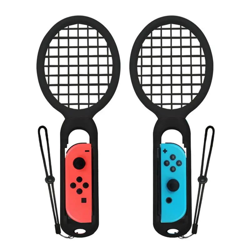 

For Nintend Switch Joy-con ABS Tennis Racket Handle Holder for Nintendo Switch NS Tennis ACES Game Player with 2 Analog Caps