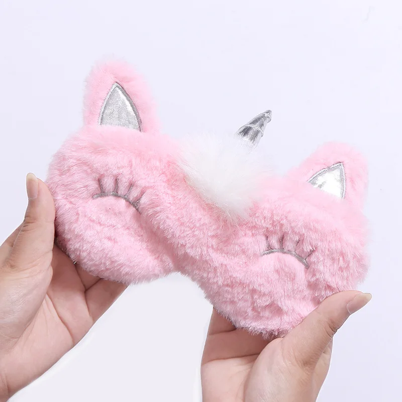 

Pink Unicorn Eye Mask Sleeping Eye Mask Blindfold Eye Cover Shadow Soft Cover for Traveling Sleep Eyeshade Party Gifts for girl