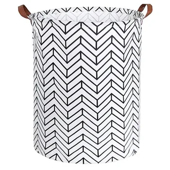 

Laundry Basket Folding Organizer Storage Bin Large Capacity Sundries Hamper Kids Room Double Ear Cotton Linen Space Saving