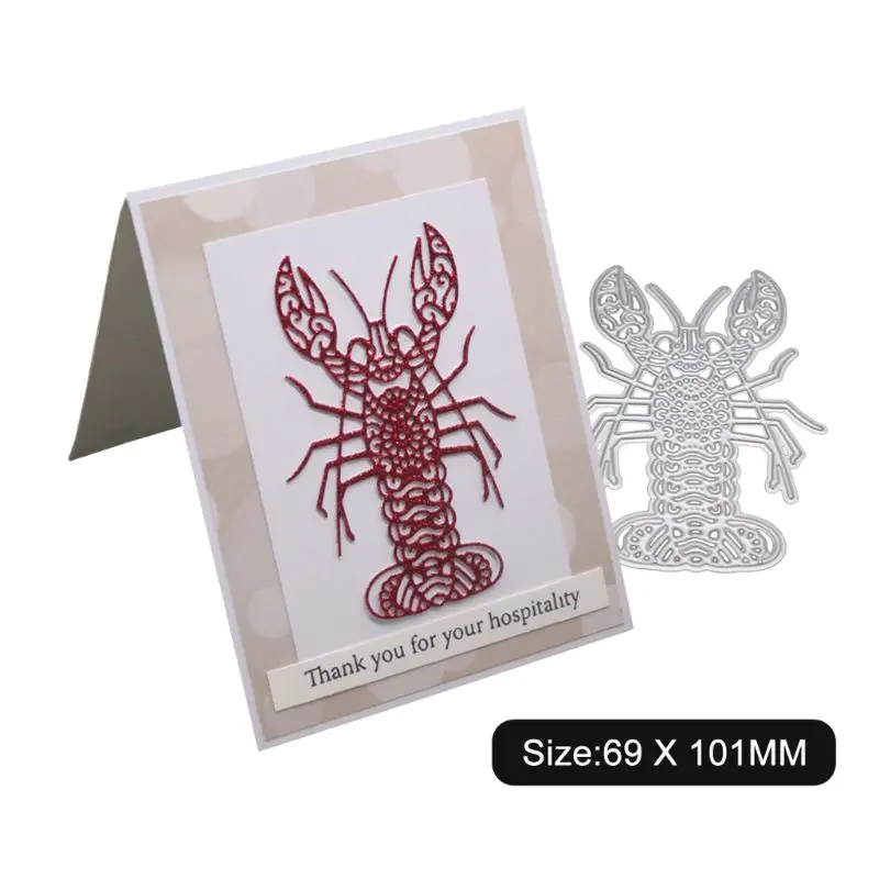 

Crayfish Metal Cutting Dies Stencil DIY Scrapbooking Album Stamp Paper Card Embossing Decor Crafts