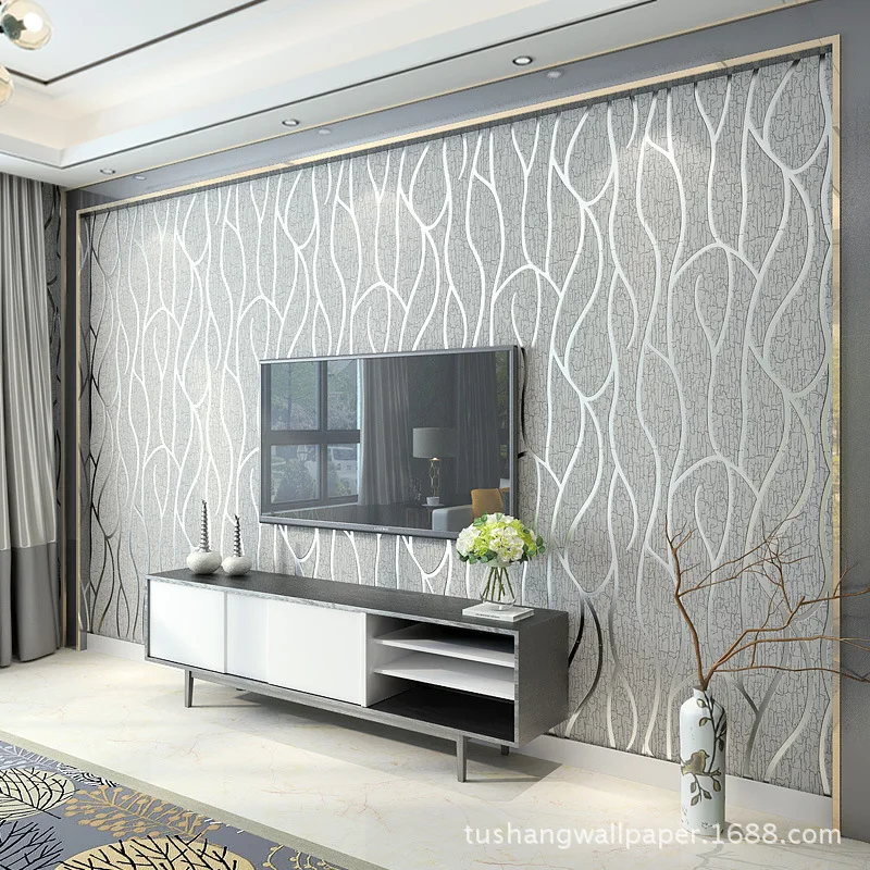 

Modern Simple Thick Non-Woven Fabric Wallpaper 3D TV Background Wall Wallpaper Living Room Bedroom Wallpaper Deer Dermatoglyph