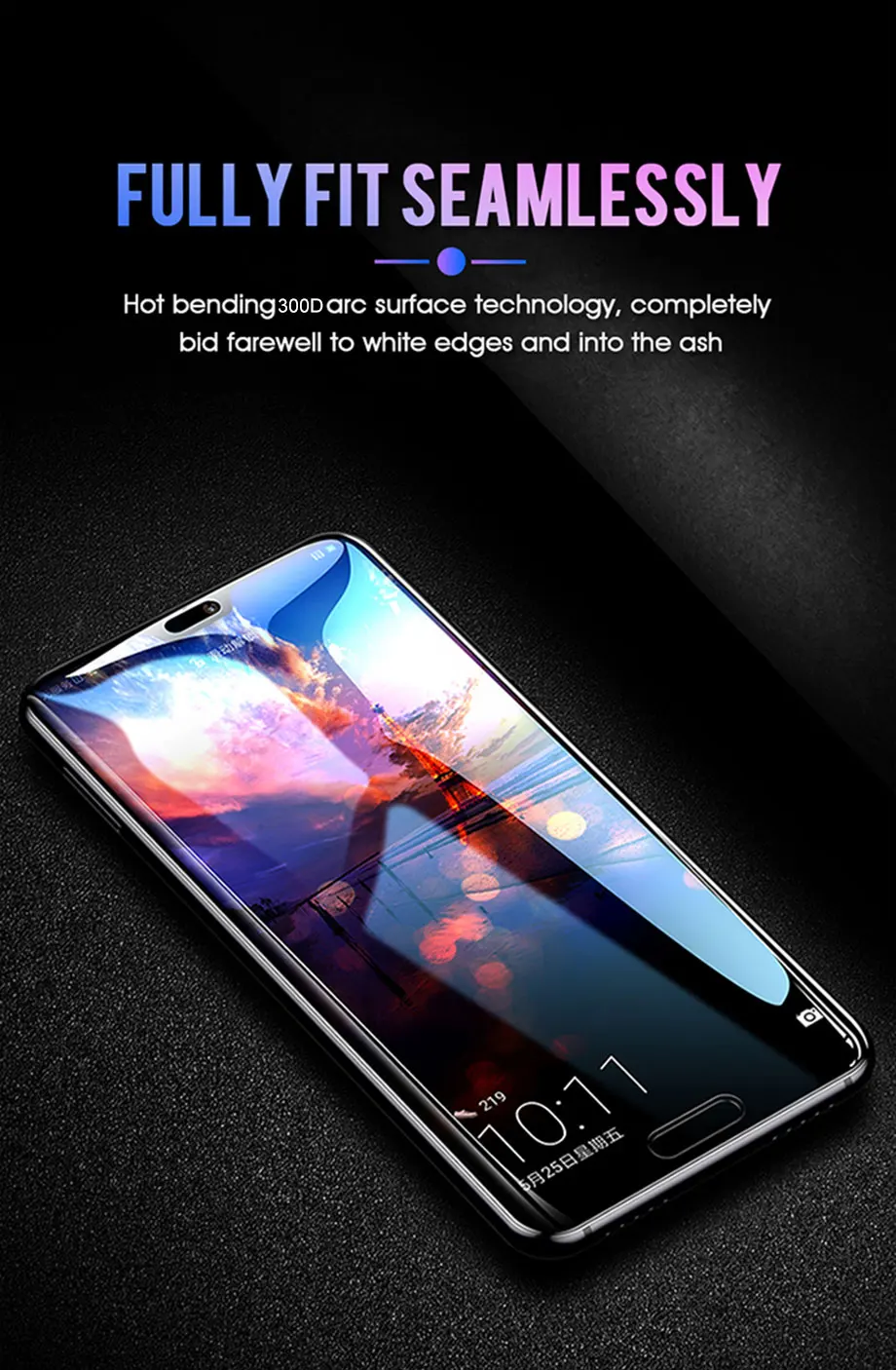 300D изогнутое закаленное стекло для huawei Honor 10 Lite 20 Lite Pro Защита экрана для Honor 8X 10i V10 V20 Защитная стеклянная пленка