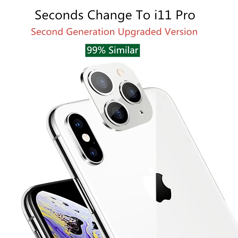 Чехол для объектива камеры из металла и стекла защитный чехол iPhone X Xs Max XR Сменный