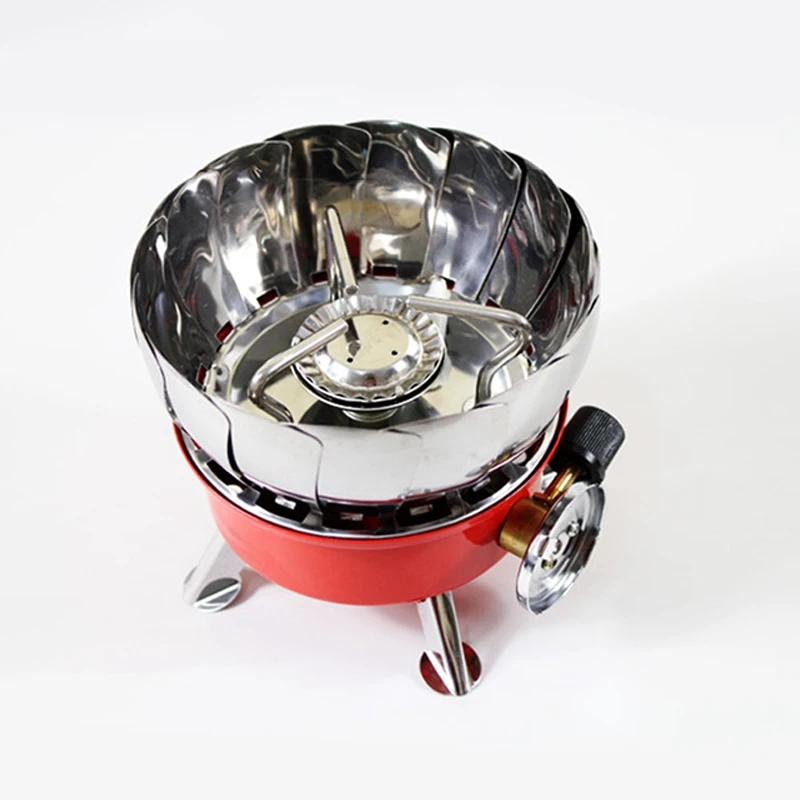 4 Type Windproof Stove Cooker Cookware Gas Burners For Camping Picnic Cookout Bbq D