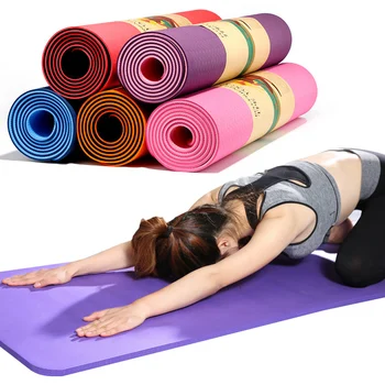 

1830*610*6mm High Quality TPE Non-slip Yoga Mats Fitness Tasteless Pilates Yoga Matts Gym Exercise Carpet Mat Soft comfortable