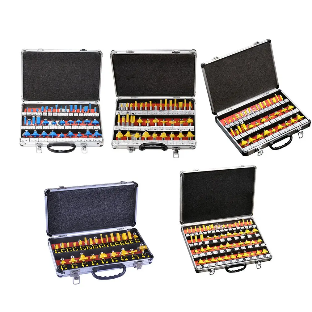 35-Pieces Milling Cutter Set Trimming Machine Woodworking Milling Cutter Head Set Milling Cutter Set