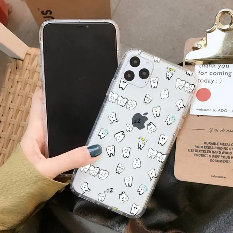 Cute Wisdom Teeth Dentist Tooth Phone Case For Iphone 11 12 13 Mini Pro Xs Max 8 7 6 6s Plus X 5s Se Xr Case Phone Case Covers Aliexpress