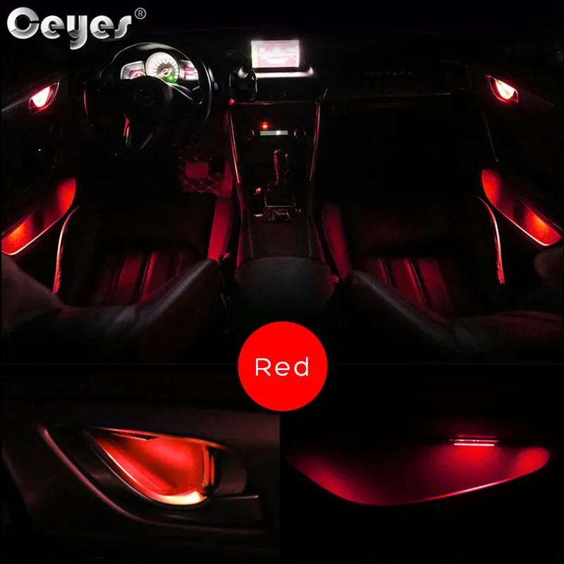 4Pcs LED Ambient Light Car Inner Bowl Light Interior Armrest Lights Door Handle Lights Handrail Lights Decorative Lamp Universal Car Light (10)