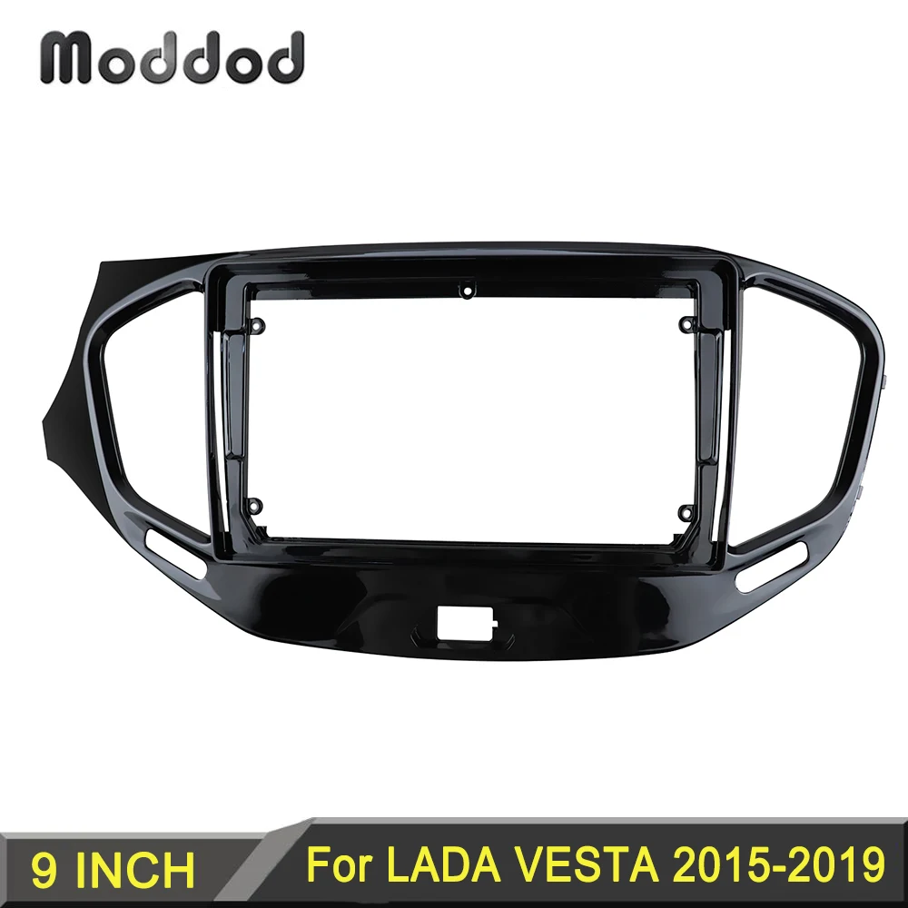 

9 Inch Radio Fascia Fit for LADA VESTA 2015-2019 Stereo DVD Player Refitting Install Surround Trim Panel Kit Dash Frame Bezel