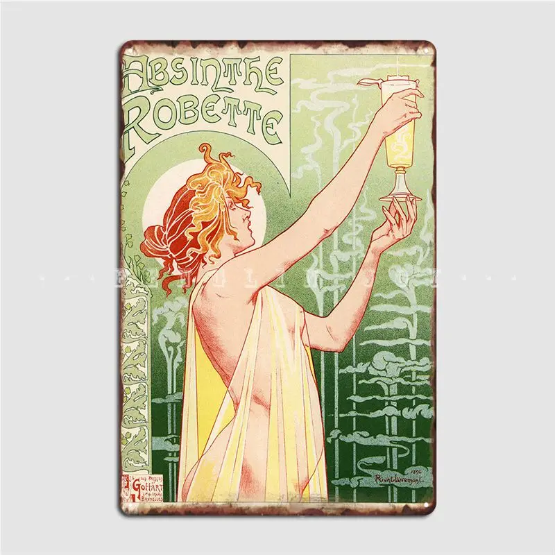 

Absinthe Robette металлический знак Настенный декор для вечерние на заказ настенная пещера оловянный знак плакаты