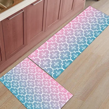 

Kitchen Mat Anti-slip Geometric Moroccan Pattern Printed Carpet Doormat Hallway Bath Mat Living Room