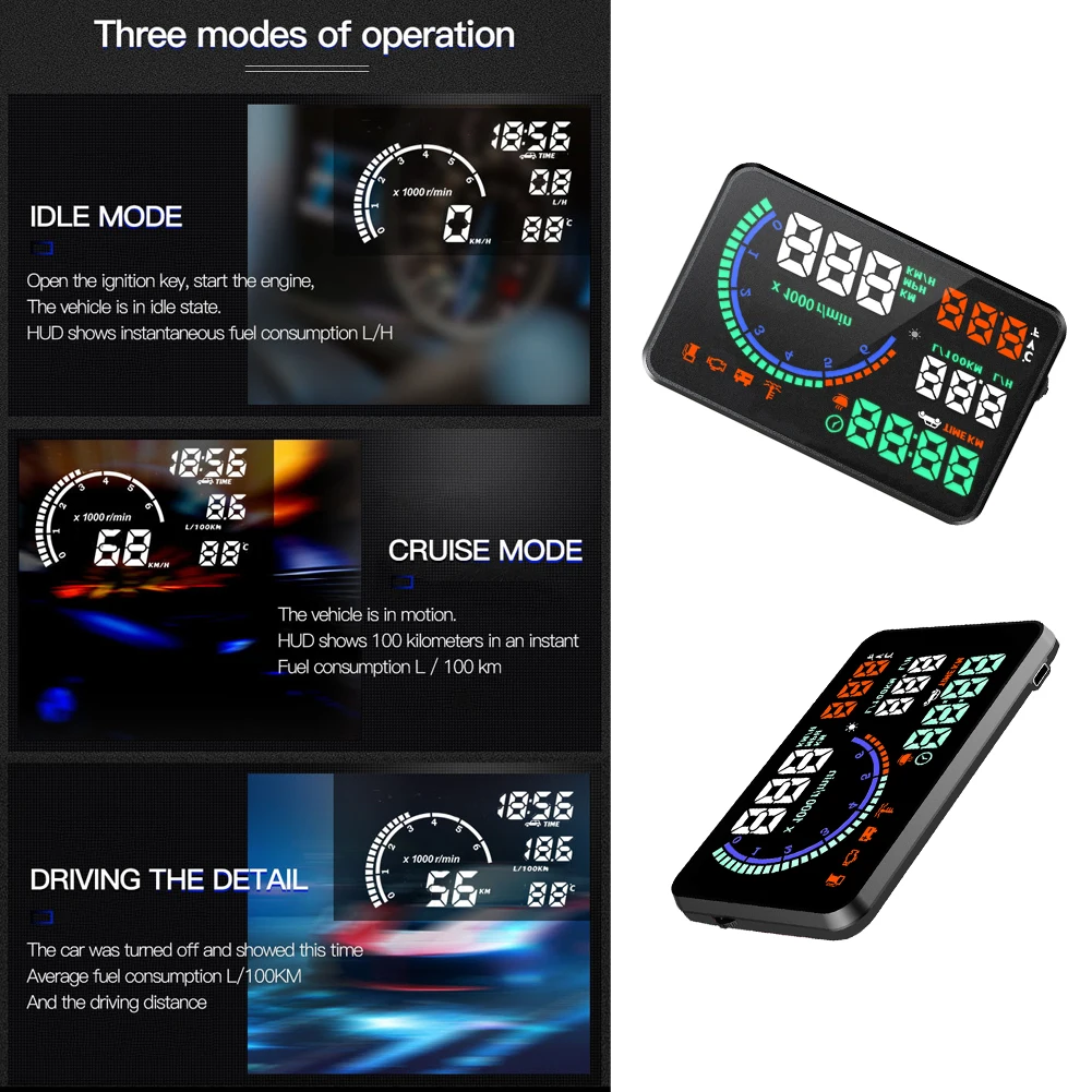 5.5in L8 HUD Head Up дисплей Автомобильный супер чистый светодиодный проектор для