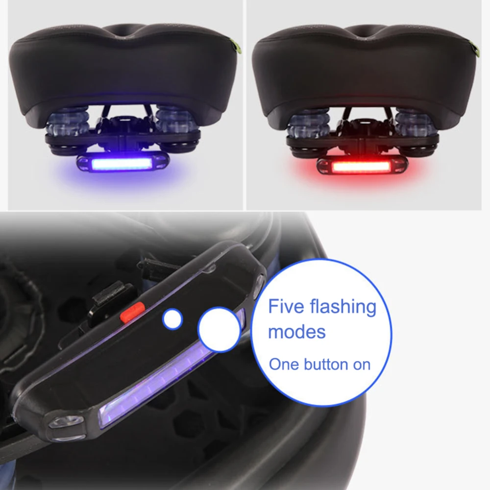 Велосипедное седло с хвостом светильник зарядка через USB Многофункциональный MTB