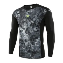 Мужские уличные военные тактические рубашки с длинным рукавом, дышащие быстросохнущие растягивающиеся камуфляжные армейские рубашки, спортивные топы для альпинизма, рыбалки