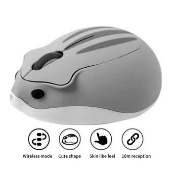 

Cartoon Hamster Computer Battery Powered For Laptop Cute Optical Mini Portable Wireless Mouse ABS Accessories Desktop PC 1200DPI