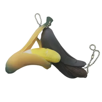 

Antistress Bouncing Ball Squishy Toys Soft Squeeze Elastic Slow Rising Fruit Banana Keychain Squish Toys For Children kids Gifts