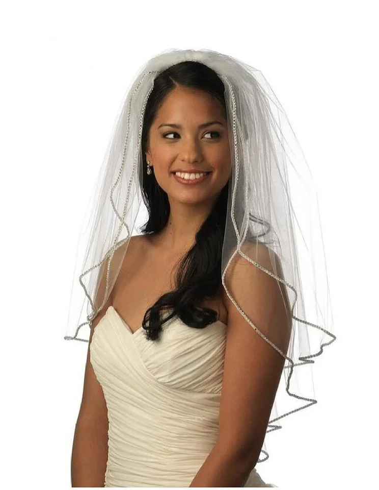 2T-2-Tier-Rhinestone-Wedding-Veil-Short-