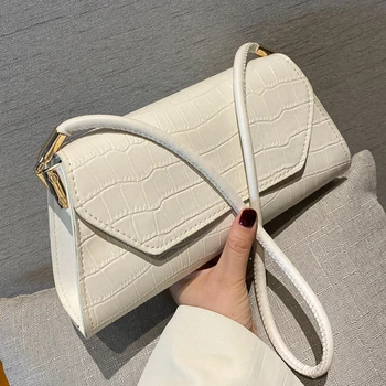 

2020 vintage stone pattern flap shoulder bags women crossbody hand bag female