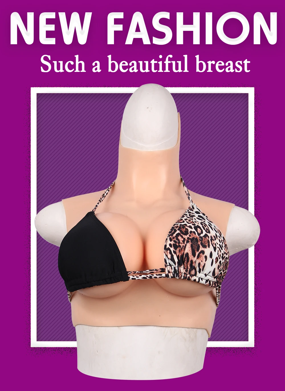 EYUNG Top quality E Cup Realistic Silicone Breast Form Artificial Boobs Enhancer Crossdresser chest for man shemale Trandsgender (1)