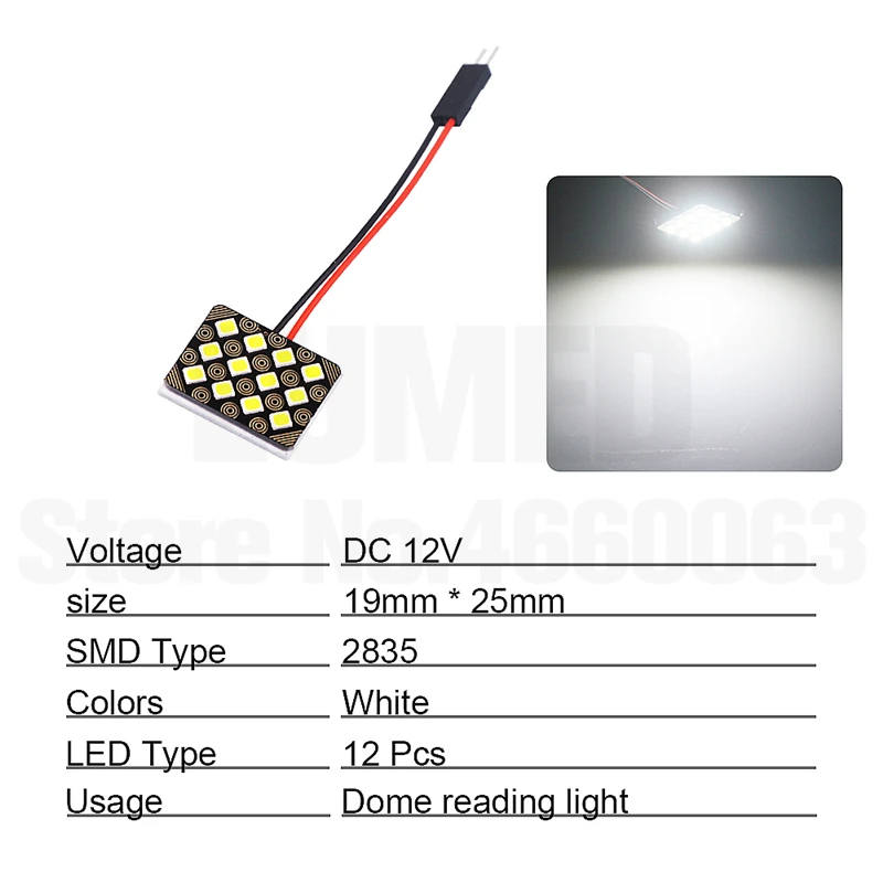 2 шт. гирлянда T10 1210 SMD автомобиля светодиодный автомобиль Панель лампы авто