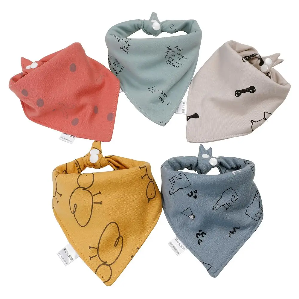 newborn socks for babies Baby Bibs Triangle Double Cotton Bibs Cute Cotton Comfortable Drooling and Teething 5 Pcs Towel Saliva Towel for Newborn Child Baby Accessories cute	 Baby Accessories