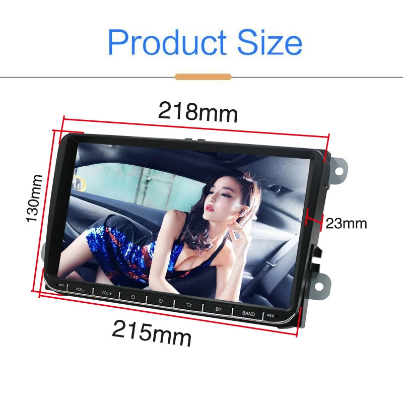 9 дюймов Радио стерео HD Экран изображение заднего вида Bluetooth IOS Android Mirrorlink Многофункциональный MP5 плеер Подходит для Passat гольф MK5