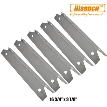 

Hisencn 16.8 inch 97311 5pcs BBQ Charmglow Burner Cover Heavy Duty 810-7400-S Replacement Heat Plates SS Replacement Parts New