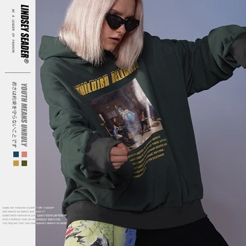 

Lindsey Seader Hip Hop Pictures Print Hooded Sweatshirts Hoodies Streetwear Men Punk Rock Pullover Tops Hipster Casual Hoodie