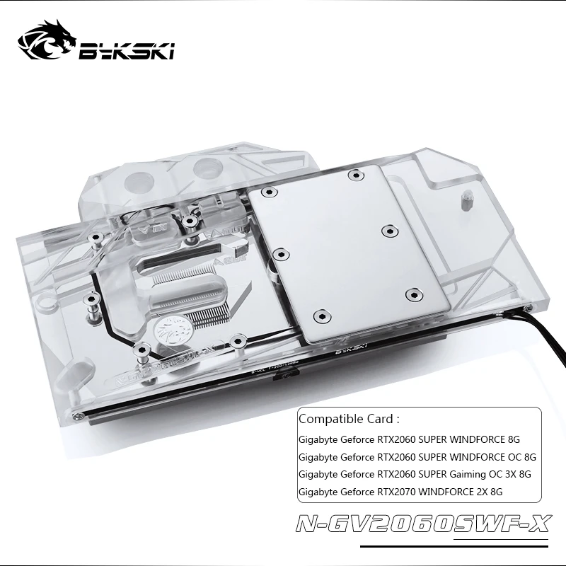 Bykski полное покрытие GPU водоблок для Gigabyte AORUS Geforce RTX2060 XTREME 6G процессор кулер N-GV2060AORUS-X