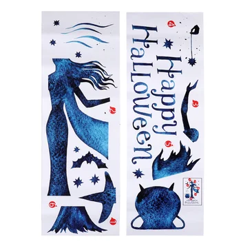 

2pcs Party Wall Paste Halloween Wall Stickers Living Room Wallpaper for Office Party Bar Home