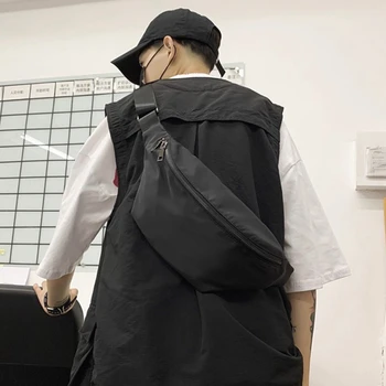

Nylon Waterproof Sports and Leisure Men's Chest Bag Fashion Street Trend Outdoor Travel Women's Shoulder Waist Bag