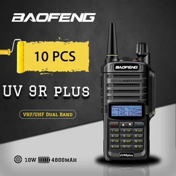 

10pcs 10W Baofeng Dual Band UV-9R Plus Walkie Talkie Waterproof Two Way Radio Handheld 10km long range UV9R plus Portable Radio