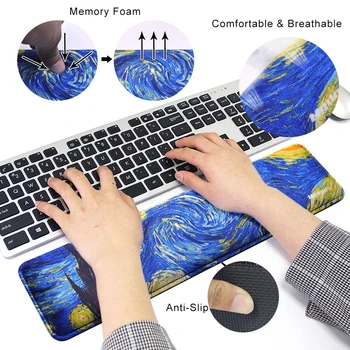

Mechanical Keyboard Wrist Rest Pad Mouse Wrist Rest Pad Ergonomic Memory Foam Set Comfort Mouse Pad For Office Computer Laptop