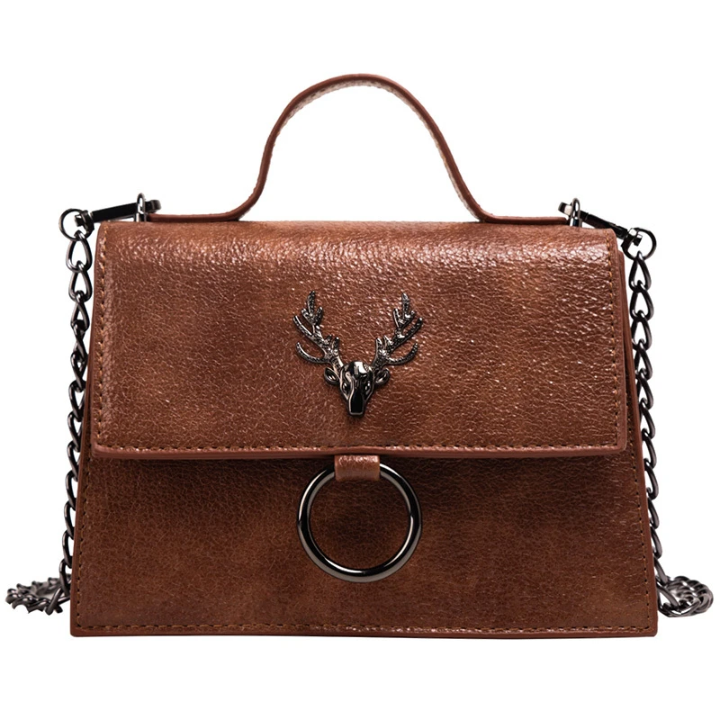 

Retro Antler Woman Bag New High Quality PU Texture Handbag Designer Shoulder Messenger Bag Fashion Ladies Luxury Bag 2019
