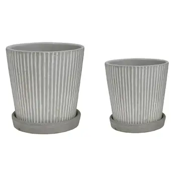 

2pcs Flower Pots Plant Pot Macetas Planter Plant Pots Useful Round Plant Pot Resin Flower Pot Planter For Indoor Outdoor