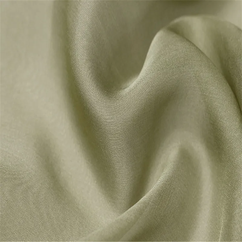 Шелковая шифоновая ткань 6 момме 140 см 5" мягкий чистый натуральный материал шифоновые шелковые ткани для изготовления весенних женских платьев - Color: 15 light green