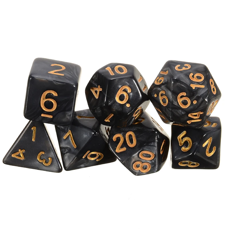 42pcs/set 6 Colors Polyhedral Dices For Dungeons & Dragons DND RPG Game Multi Sided Acrylic Dice with 6 Bag