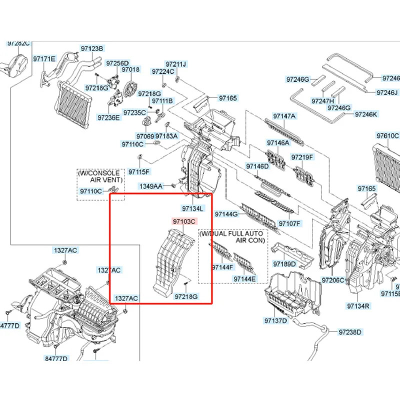 Genuine Hyundai 84697-3N250-W2V Floor Console Air Vent Cover Assembly Genuine Hyundai 84697-3N250-W2V Floor Console Air Vent Cover Assembly