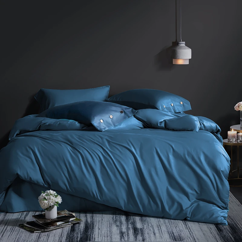 

Cotton Duvet Cover Solid Color Quilt Cover High-End Comforter Cover Single Queen King Size Cover