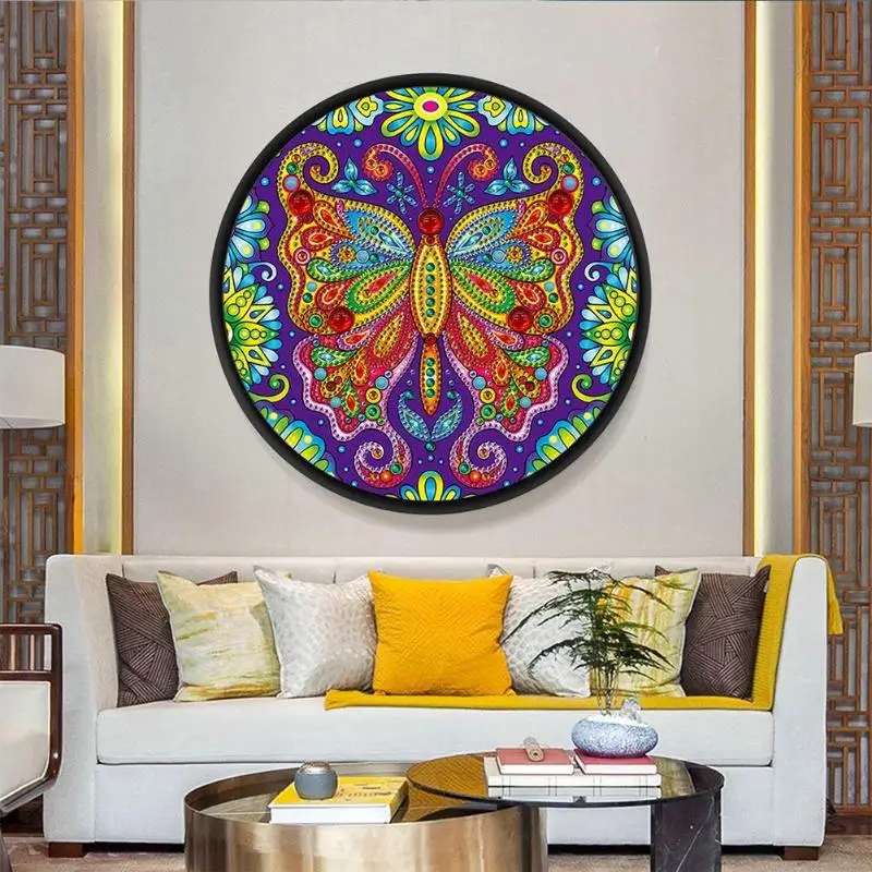 5D DIY алмазная живопись бабочка Специальная форма алмазная вышивка подвесное украшение стены DIY Стразы живопись