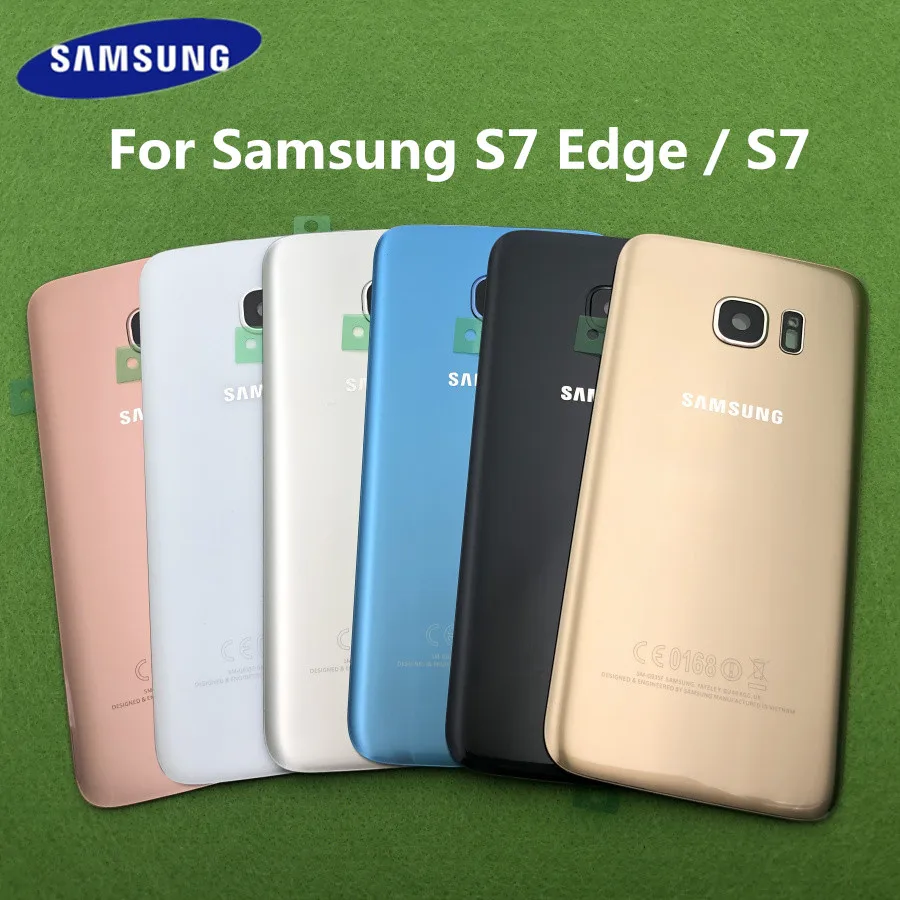 

For SAMSUNG Galaxy S7 Edge G935 G935F S7 G930 G930F Back Glass Battery Cover Rear Door Housing Case S7 Edge Back Glass Cover