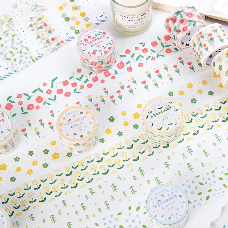 

Kawaii Forest Flowers Washi Tape Adhesive Paper Tape School Office Supplies Diy Scrapbooking Decorative Sticker Tape 3cm Wide