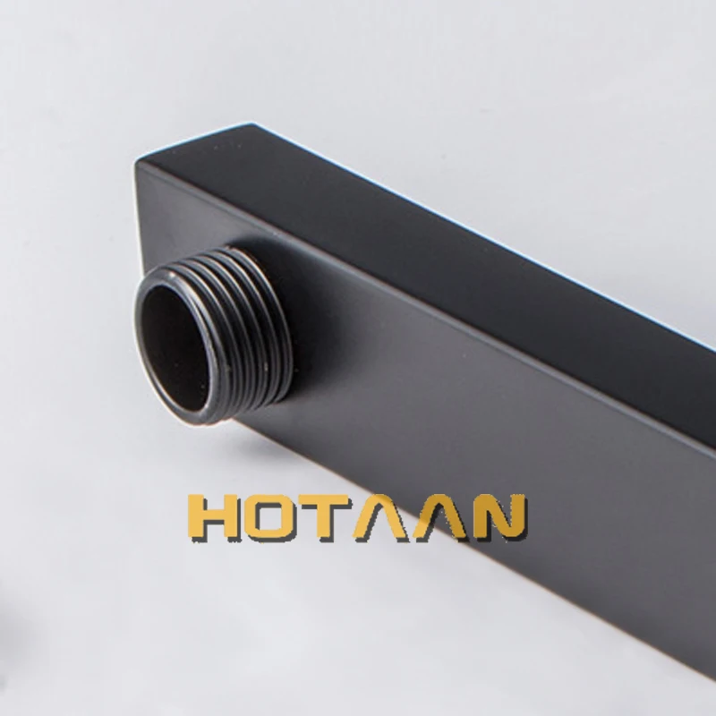 38cm Length Shower Fixed Connecting Pipe Wall Mounted Shower Arm Shower Head Accessory Matte Black