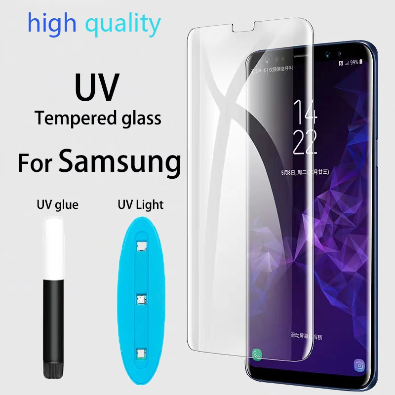 Пленка из закаленного стекла для samsung Galaxy Note 8 9 S9 S8 Plus S7 Edge 9D полноповерхностная