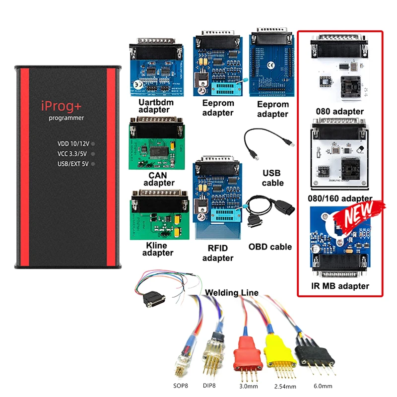 Диагностический OBD2 iPROG + Iprog Pro программатор V85 3 в 1 IMMO коррекция пробега сброс