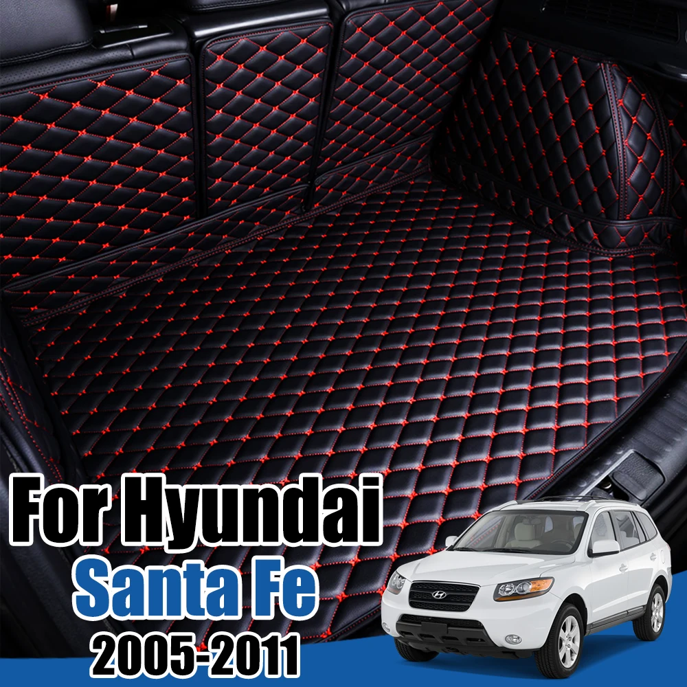 Кожаный коврик для багажника автомобиля Hyundai Santa Fe 2005 2006 2007 2008 2009 2010 2011 2012 багажнике коврики лайнер площадку