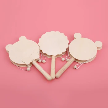 

Newborn Baby Rattles Pellet Drum Toy Wooden Rocking Drum Musical Instrument Toy For Baby Gift Pellet Baby Rattles Toy 0-12 Month