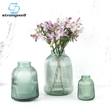 Strongwell, винтажная гидропоника, тонкие линии, стеклянная ваза для цветов, статуэтка, художественная ваза, сказочный садовый декор, украшение для гостиной