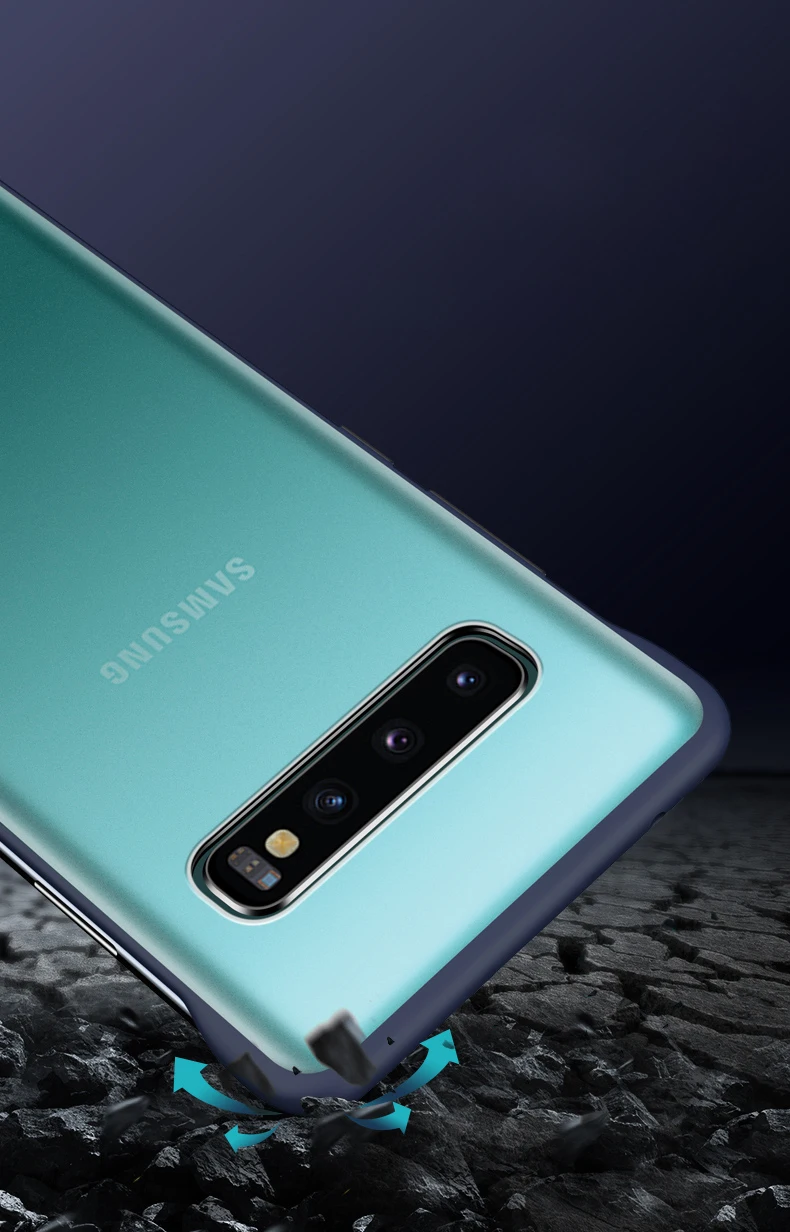 Прозрачный матовый чехол без оправы для samsung Galaxy S8 S7 S9 S10 Plus S10E S10 Lite чехол для samsung Galaxy Note 8 9 чехол