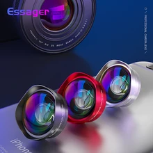 Essager 4K Ampio Angolo di Obiettivo Macro per iPhone Huawei 0.6X + 15X Del Telefono Obiettivo di Macchina Fotografica Dello Zoom Lens per Smartphone cellulare Lenti di Telefonia Mobile